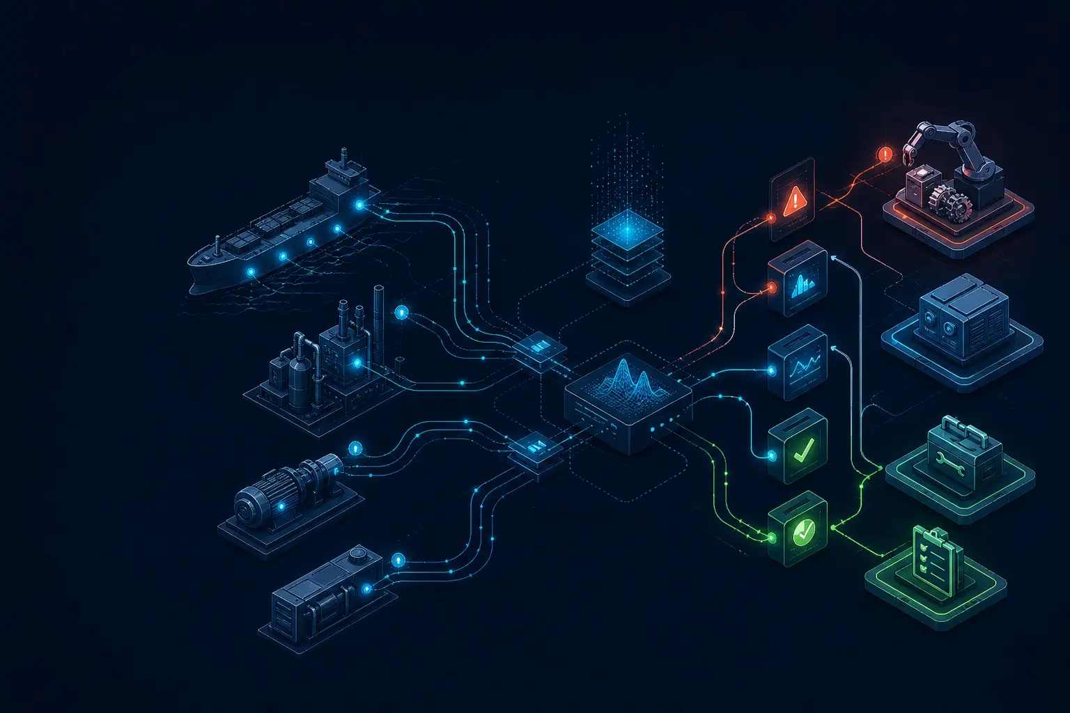 SmartMaintain operational system connecting vessel signals, anomaly detection, and maintenance actions